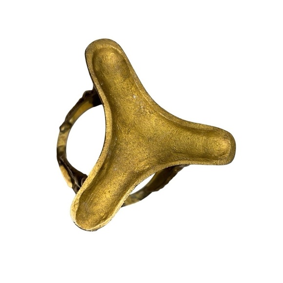 Vintage 1950s Brass Candle Holder Candle Stand Cherubs Angels Vase Holder - Picture 8 of 9